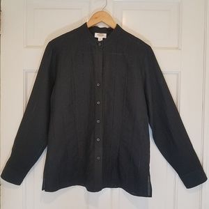 TALBOTS LINEN BUTTON DOWN SHIRT